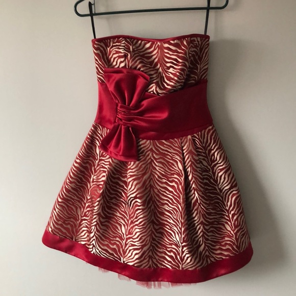 red zebra print dress